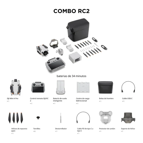 DJI Mini 4 Pro Fly More Combo (RC-2)